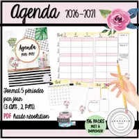 Aperçu - Outils du professeur - Aperçu- Agenda- Modèle bureau p,1 - Page de couverture