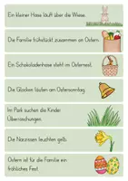 Vorschau - Spiele - Laufdiktat/Abschreibkartei Ostern - 21 Sätze - Seite 1