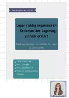 Vorschau - Stundenentwürfe - Komplettpaket: „Was stimmt hier nicht im Lager?“ – Kriterien der Lagerung einfach erklärt | Handlungsorientierte Lernsituation für Lager & Einzelhandel - Deckblatt
