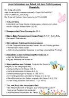 Vorschau - Arbeitsblätter - Frühlingssong für Kinder - Vielseitiges Begleitmaterial - Deckblatt