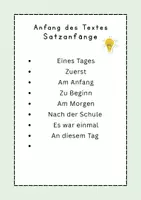 Vorschau - Arbeitsblätter - Deutsch Klasse 3: Satzanfänge einsetzen - Lückentexte und Poster zur Schreibförderung - Seite 2