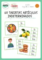 Vista previa - Refuerzo / NEE / Materiales de apoyo - 60 TARJETAS ARTÍCULOS INDETERMINADOS - Portada