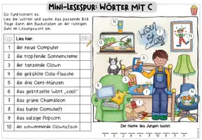 Vorschau - Arbeitsblätter - Laut C | Lesespur | 3-fach differenziert | Deutsch Klasse 1–2 - Seite 3