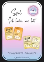 Vorschau - Spiele - Subtraktion Zahlenraum 20 - Spiel "Ich habe, wer hat" - Deckblatt