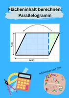 Vorschau - Arbeitsblätter - Flächeninhalt eines Parallelogramms berechnen - Deckblatt