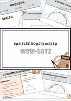 Vorschau - Stationenlernen - Dreiecke konstruieren (WSW-Satz Tafelmaterial) - Deckblatt