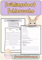 Vorschau - Arbeitsblätter - Frühlingstext Fehlersuche – Deutsch Klasse 5/6 | Fehlertext & Schreibaufgabe - Deckblatt