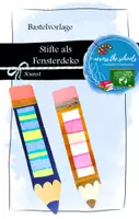 Vorschau - Mal- und Bastelvorlagen - Stifte als Fensterbilder: Bastelvorlage & Anleitung - Deckblatt