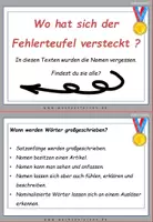 Vorschau - Fördermaterial/Inklusion - Die antiken Olympischen Spiele Spezial: Fehlerteufel Lesekarten Großschreibung - Seite 1