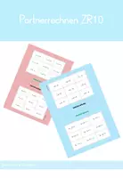Vorschau - Arbeitsblätter - Partnerrechnen Klasse 1 - ZR 10 - Deckblatt