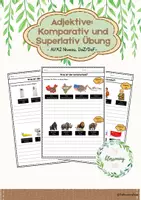 Vorschau - Arbeitsblätter - Adjektive: Komparativ und Superlativ Übung/ DaZ & DaF/A1-A2 - Deckblatt