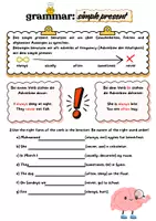 Vorschau - Arbeitsblätter - simple present-positive and negative statements, questions - Seite 1