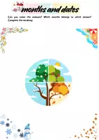 Vorschau - Arbeitsblätter - months and dates - Seite 1