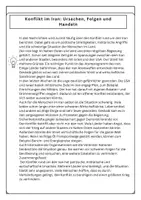 Vorschau - Arbeitsblätter - Iran Krieg 2026 - Der Iran-Konflikt im Nahen Osten – Ursachen, Folgen und Weltpolitik verstehen (Arbeitsblatt mit Lösungen) | Politik / Gesellschaftslehre Klasse 7/8 - Seite 1