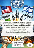 Vorschau - Arbeitsblätter - Iran Krieg 2026 - Der Iran-Konflikt im Nahen Osten – Ursachen, Folgen und Weltpolitik verstehen (Arbeitsblatt mit Lösungen) | Politik / Gesellschaftslehre Klasse 7/8 - Deckblatt