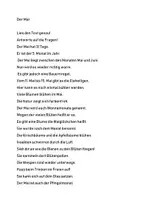 Vorschau - Fördermaterial/Inklusion - Lesetext Der Mai leichte Sprache - Deckblatt
