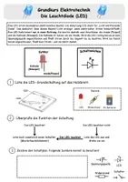 Vorschau - Arbeitsblätter - Grundkurs Elektrotechnik (3) - Die LED - Deckblatt