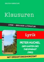 Vorschau - Arbeitsblätter - Klausur DDR-Lyrik / Kalter Krieg: Peter Huchel – Der Garten des Theophrast mit EWH - Deckblatt