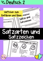 Vorschau - Arbeitsblätter - Satzarten Satzzeichen (Heft) - Deckblatt