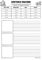 anteprima - Esercizi - Sentence Machine Fun ESL Sentence Building Game (Subjects, Verbs, Adverbs & Places) - Pagina 3