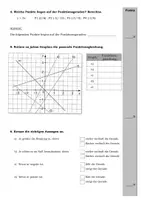 Vorschau - Klassenarbeiten - Klassenarbeit - Lineare Funktionen mit allgemeinem Teil und Hauptteil l Mathematik Klasse 8 - Deckblatt