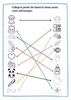 anteprima - Esercizi - Suoni uguali - Scheda di abbinamento parola-immagine - Pagina 1