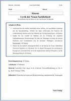 Vorschau - Arbeitsblätter - Klausur Lyrik Neue Sachlichkeit: Kurt Tucholsky – Augen in der Großstadt + EWH - Seite 1