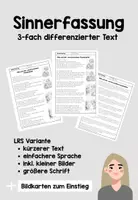Vorschau - Arbeitsblätter - Sinnerfassung/ Leseverständnis (3-fach differenziert) - Deckblatt