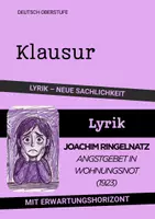 Vorschau - Arbeitsblätter - Deutschklausur Oberstufe: Joachim Ringelnatz – Angstgebet in Wohnungsnot (Neue Sachlichkeit) inkl. detaillierter Erwartungshorizont - Deckblatt
