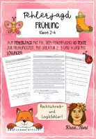 Vorschau - Arbeitsblätter - Lesen und Schreiben üben: Fehlerjagd Frühling – Rechtschreibung & genaues Lesen trainieren (Deutsch Klasse 2, 3, 4) - Deckblatt