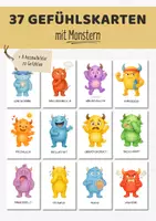 Vorschau - Bildkarten - Gefühlskarten Monster Kindergarten Morgenkreis | Gefühle und Emotionen erkennen, benennen & verstehen mit Gefühlsmonstern - Deckblatt