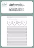 Vorschau - Arbeitsblätter - Reizwortgeschichte schreiben – Waldabenteuer - Deckblatt