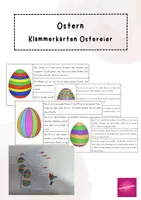 Vorschau - Stationenlernen - Ostern: Klammerkarten Ostereier - Deckblatt
