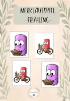 Vorschau - Spiele - Merklaufspiel-Frühling laufen-merken-bewegen - Deckblatt