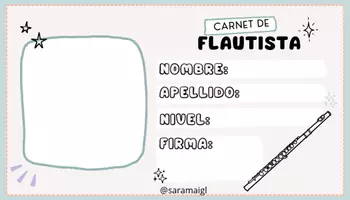 Vista previa - Hojas de trabajo - carnet flautista - Portada