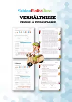 Vorschau - Arbeitsblätter - 📏 Verhältnisse & Maßstab: Übungspaket mit Lösungen - Deckblatt