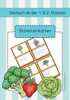 Vorschau - Spiele - Silben lernen im Silbengarten mit den Silbenkarten - Deckblatt