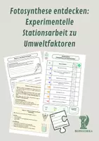 Vorschau - Stundenentwürfe - Fotosynthese, Pflanzenphysiologie & Mikroskopie – großes Komplettpaket - 18 Materialien mit Stationsarbeit, Experimenten, Arbeitsblättern, Mystery, Tatort-Material, Lernkontrolle und Lösungen - Seite 1