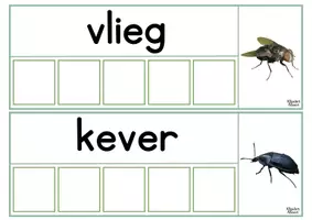 Voorbeeld - KleuterKlaar| Kriebelbeestjes: letterkaarten - Voorblad