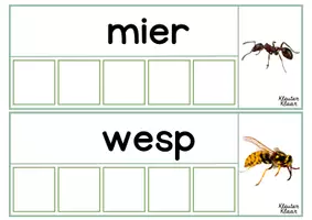 Voorbeeld - KleuterKlaar| Kriebelbeestjes: letterkaarten - Pagina 3