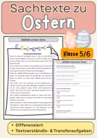 Vorschau - Arbeitsblätter - Sachtexte Frühling & Ostern – Textverständnis Deutsch Klasse 5/6 | Differenzierte Arbeitsblätter mit Transferaufgaben - Seite 3
