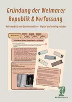 Vorschau - Stundenentwürfe - Gründung der Weimarer Republik & Verfassung – Rollenarbeit und Quellenanalyse (digital & analog) - Deckblatt