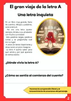 Vista previa - Hojas de trabajo - El gran viaje de las letras - comprension lectora nivel 2 - página 2