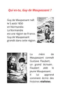 Aperçu - Présentation / Support pour le tableau - Maupassant en Lecture FALCile - Page 1