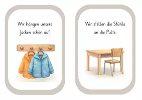 Vorschau - Poster - 50 Wochenziele | Klassenregeln mit Bildern |1. und 2. Klasse - Seite 1