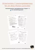 Vorschau - Fördermaterial/Inklusion - Kriterienliste - Stop-Bewegung-Lernvideo - Deckblatt