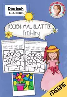 Vorschau - Mal- und Bastelvorlagen - Rechenmalblätter Frühling | Mathe Freebie Klasse 1-2 - Deckblatt