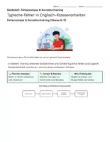 Vorschau - Arbeitsblätter - Typische Fehler in Englisch-Klassenarbeiten – Fehleranalyse & Korrekturtraining | Klasse 8–9 mit Lösungen - Seite 1