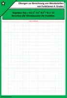 Vorschau - Arbeitsblätter - Wendepunkte Fkt. 4. Grades | 8 Aufgaben - GÜNSTIG KAUFEN - Seite 1