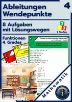 Vorschau - Arbeitsblätter - Wendestellen Fkt. 4. Grades | Aufgaben + Lösungen - Deckblatt